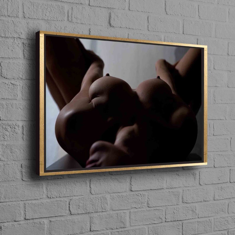 Sexy Woman Wall Decor, Sexy Wall Art, Erotic Artwork, Naked Woman Art, Naked Breast Poster, Nude Poster, Naked Woman Photo Print, Mature Art image 8