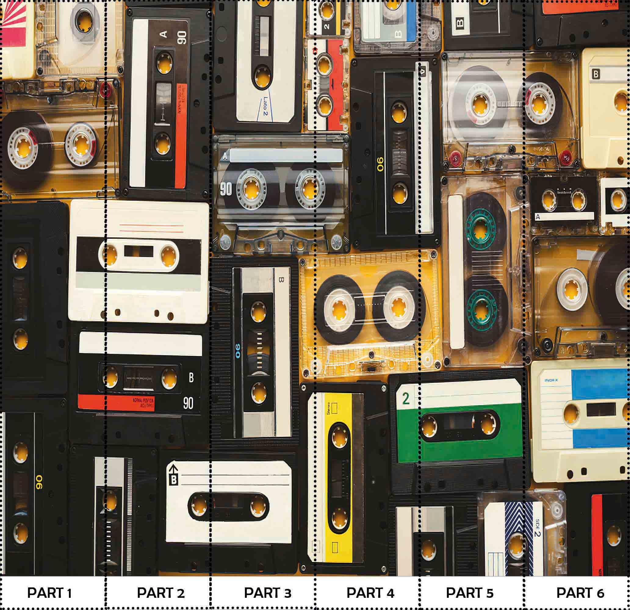 Old Cassette Wall Decor Retro Audio Cassette Wall Painting Etsy