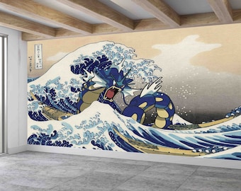 The Great Wave Wall Art, Wave Off Kanagawa Wall Art,  Wallpaper Art, Japanese Wall Paper, Famous Wallpaper, 3D Wallpaper, Contact Paper,