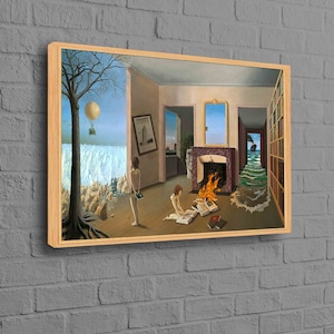 Dominique Appia Canvas, Reproduction Wall Decor, Surreal Printed, Entre les Trous de la Memorie Wall Art, Surreal Wall Art, Wall Canvas Art