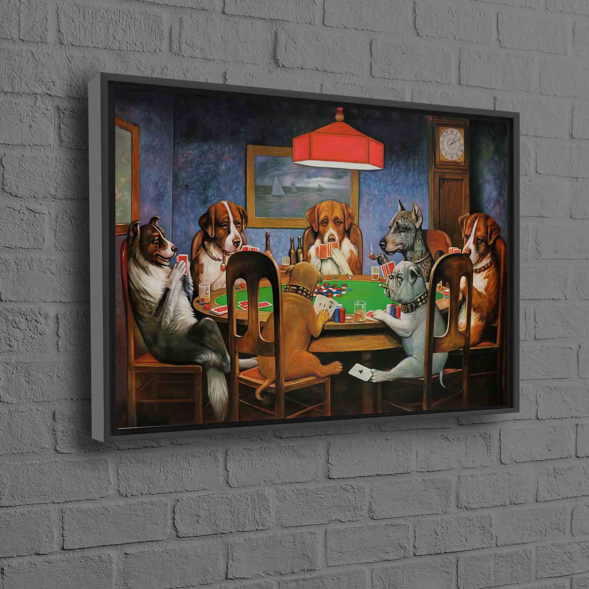 Dogs Playing Poker Printed, Gaming Room Art Canvas, Cassius Marcellus  Coolidge A Bold Bluff Dogs Canvas, Modern Wall Decor, Man Cave Decor, -  Etsy Israel