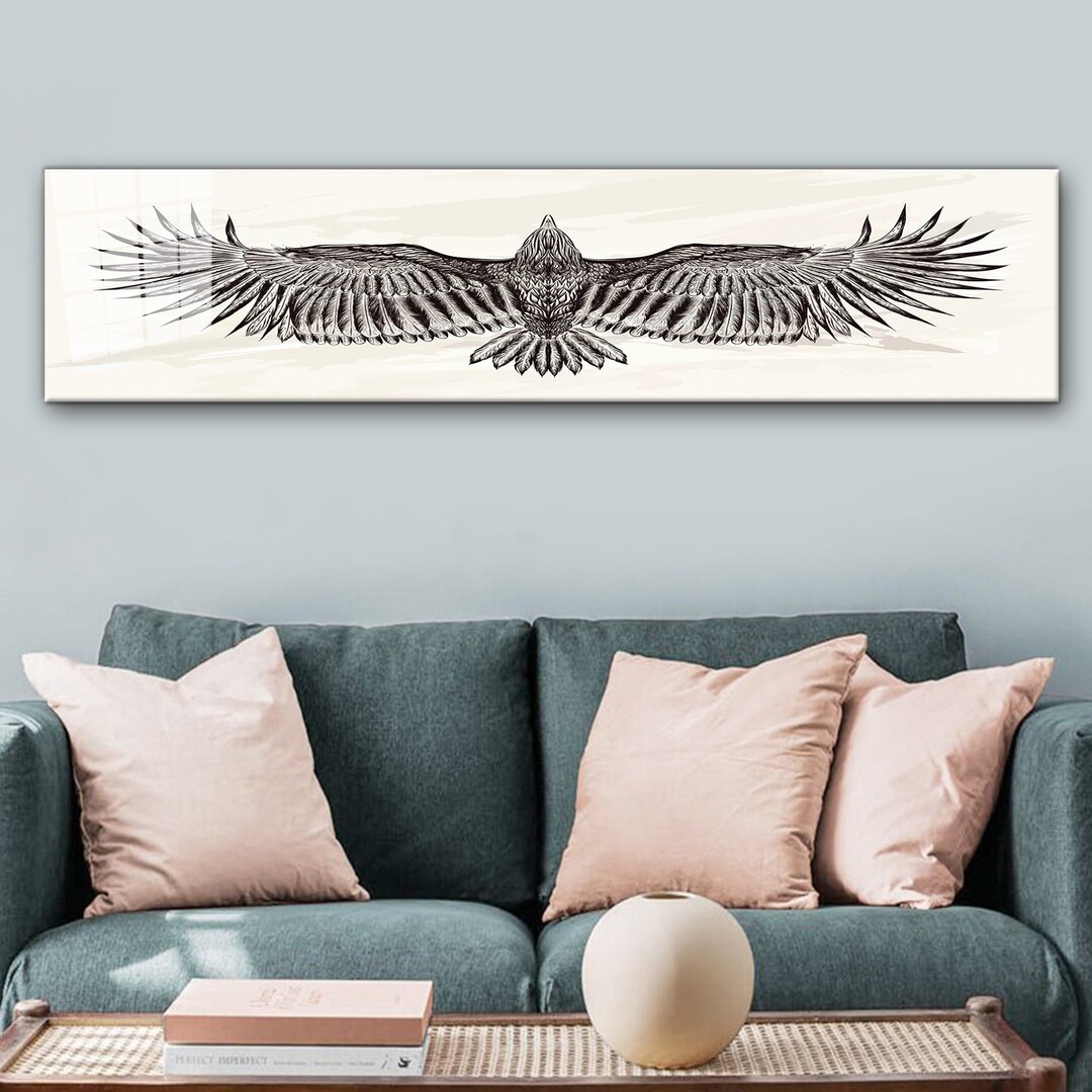 Condor Drawing, Condor Glass Art, Abstract Bird Wall Decor, Bird Wall ...