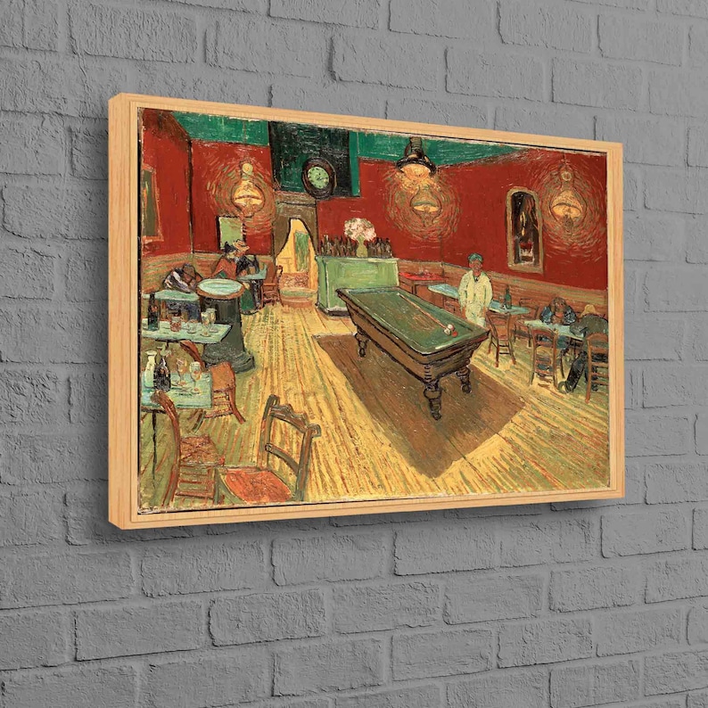 The Night Cafe by Van Gogh, Famous Art Canvas, Van Gogh Cafe Artwork, Famous Table Printed, Vincent Van Gogh Art Canvas, image 10