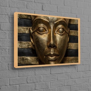 Gold Pharaoh Wall Decor, Modern Canvas Art, Wall Decoration, 3D Wall Art, Gold Art, Egyptian Wall Art, Personalized Gift For Him,