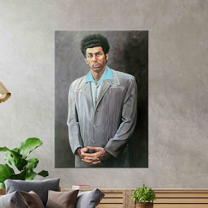 Kramer Portrait Canvas Print, Modern Poster, Cosmo Kramer Wall Hangings, Gifts, Famous Canvas Art, Personalized Gift Box, Framed Canvas, image 3