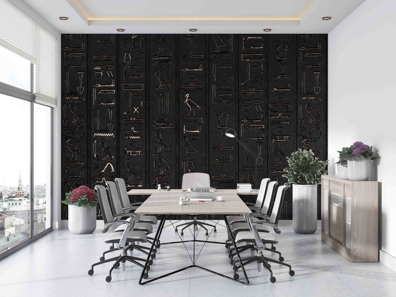 Buy Modern Wall Decals, Hieroglyph Wall Stickers, Vinyl Wallpaper