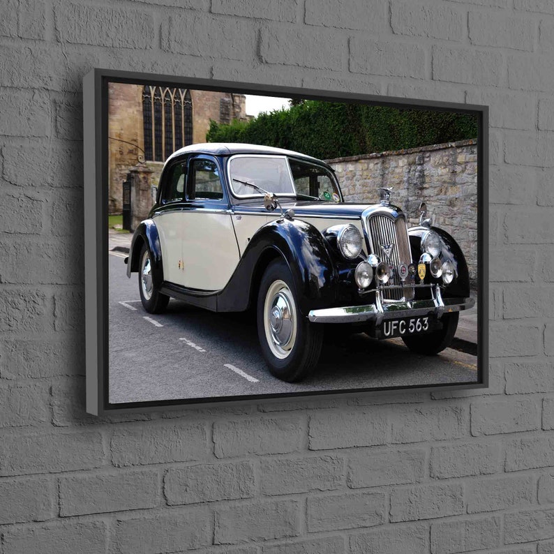 Vintage Car Canvas Old Car Poster Retro Car Wall Art Office Etsy