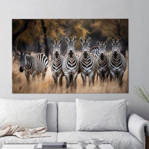 Gift For Him, Wall Art Prints, Animal Canvas, Forest Printed, Wildlife Canvas Print, Zebra Poster, Personalized Gift For Her,