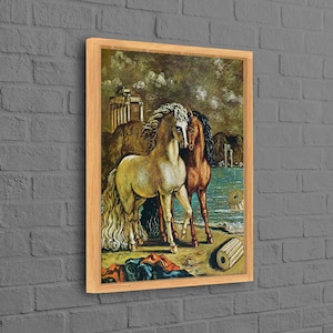 The horses of Apollo, Famous Art Canvas, Giorgio de Chirico Canvas Art, Horse Lover Gift Poster, Reproduction Art, Oil Painting Print,