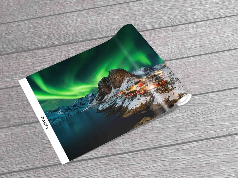 Buy Norway Wall Paper, Landscape Paper Craft, Lofoten Wall Art