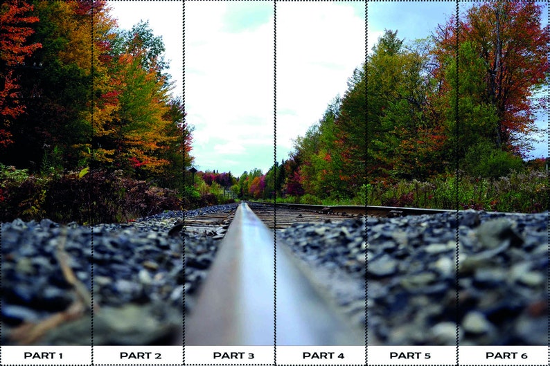 Buy Railroad Wall Stickers, Train Track Wall Poster, Tree Landscape