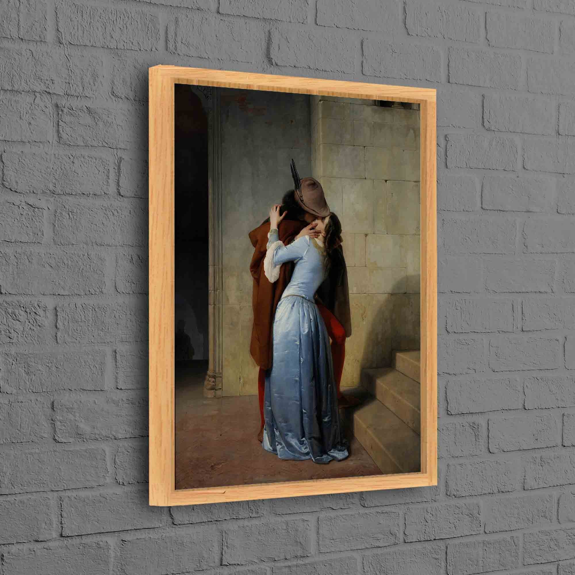 Lebole Maison Collezione The Circle - Orecchini Il Bacio Di Francesco Hayez In Ottone E Pietra Celeste, Made In Italy, 8,5 Cm - copertina