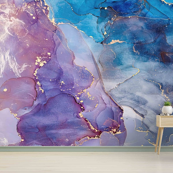 Purple and Gold Wallpaper - Etsy