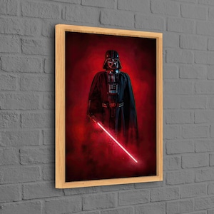 Man Cave Art Canvas, Wall Decoration, Personalized Gift For Dad, Starwars Poster, Modern 3D Canvas, Black Art, Boho Wall Decor,