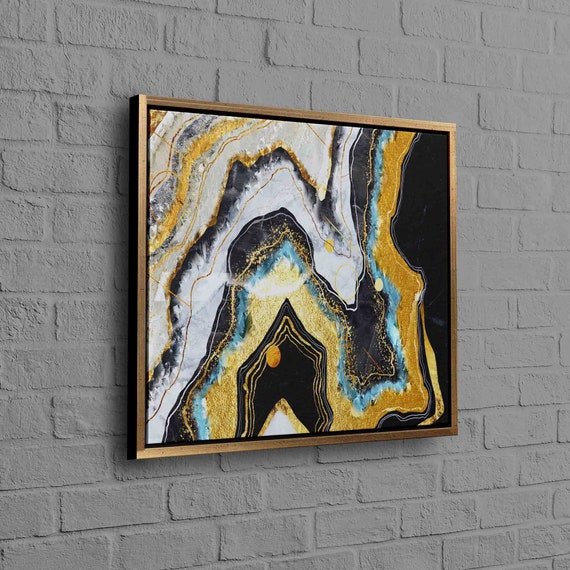 Alcohol Ink Art Marble Wall Art Luxury Marble Printed Black Etsy