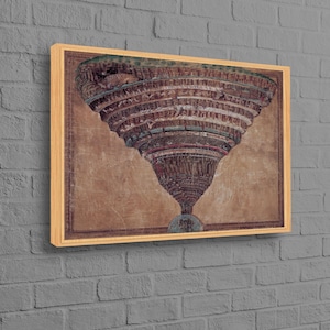 Göttliche Leinwand Kunst, Karte der Hölle Kunstwerk, berühmte Wanddekor, moderne Wandbehänge, personalisiertes Geschenk für Mama,
