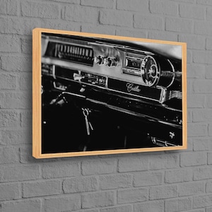 Cadillac Black White Poster, Antique Cadillac Wall Decor, Car Wall Decor, Old Car Artwork, Antique Car Printed, Garage Wall Decor,