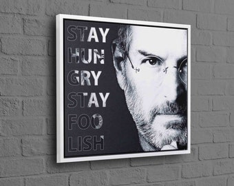 Poster Motivazionale Su Tela Di Steve Jobs - 40x60 Cm, Decorazione Per Ufficio E Casa, Citazione Ispiratrice