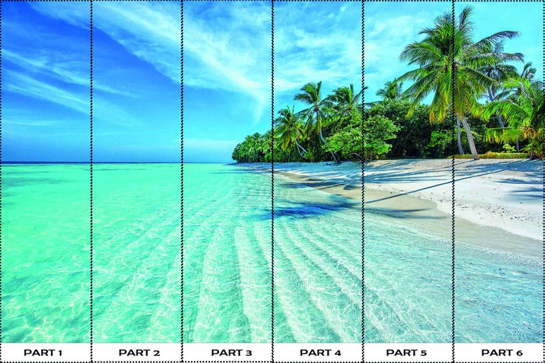 Buy View Wall Stickers, Tropical Wall Poster, Tropical Ocean Paper