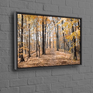 Póster de lienzo con vista al bosque, decoración de pared con paisajes, lienzo 3D con paisaje otoñal, decoración de pared con paisaje forestal, arte de decoración para bodas.