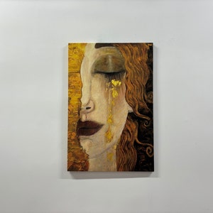 Canvas, Canvas Wall Art, Custom Wall Decor, The Golden Tears, Woman Wall Decor, Famous Canvas Decor, Gustav Klimt Artwork,