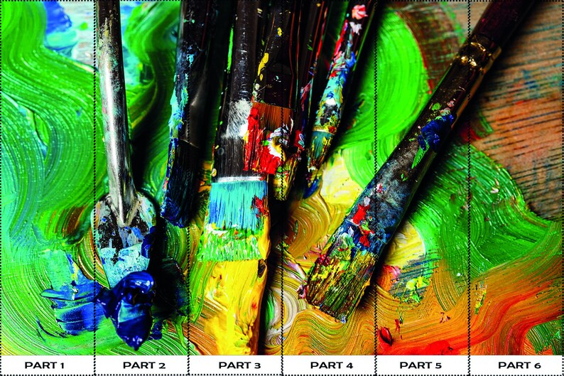 Buy Colorful Brush Stroke Digital Paper, Painter Brushes Paper Craft