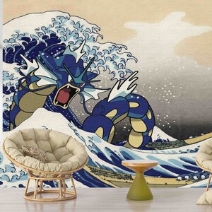 The Great Wave Wall Art, Wave Off Kanagawa Wall Art, Wallpaper Art, Japanese Wall Paper, Famous Wallpaper, 3D Wallpaper, Contact Paper, image 2