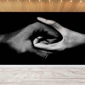 Murale moderno, Arte murale Yin e Yang, Arte su carta a strati, Stampa murale in bianco e nero, Arte su carta motivazionale, Arte murale stampabile,