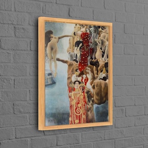 Medicine Gustav Klimt, Klimt Wall Art, Medicine Klimt Canvas, Wall Art Canvas, 3D Wall Art, Large Canvas, Hygieia Canvas Decor,