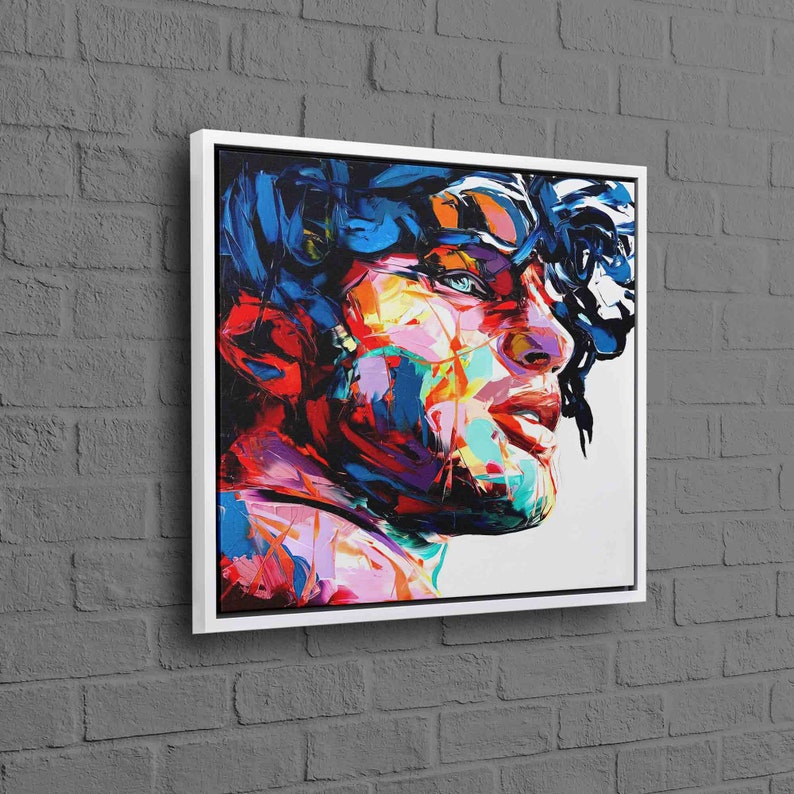 Colorful Man Painting, Colorful Wall Decor, Colorful Man Poster ...