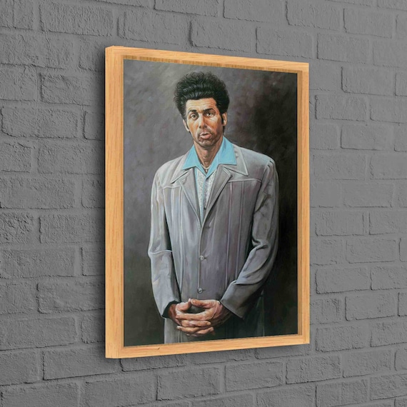 Kramer Portrait Canvas Print, Modern Poster, Cosmo Kramer Wall Hangings, Gifts, Famous Canvas Art, Personalized Gift Box, Framed Canvas,