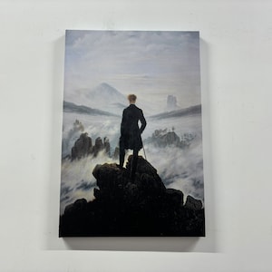 Wanderer Above the Sea of Fog Wall Decor, Famous Canvas, Caspar David Friedrich Art, Man Poster, Alone Man Printed, Classic Wall Art,