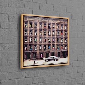 Famoso poster su tela, decorazione da parete con ragazze alle finestre, tela Ormond Gigli, decorazione su tela per la stanza delle ragazze, decorazione d'arte contemporanea,