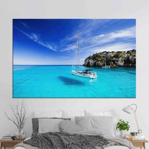 Canvas Gift, View Wall Art, Landscape Canvas Gift, Ocean View, Canvas Home Decor, Home Decor Wall Art, Sea Landscape Art,