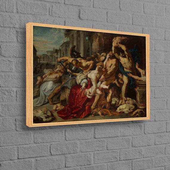 Massacre of the Innocents, Baroque Art, Classic Poster, Reproduction Art Canvas, Famous Wall Art, Oil Painting Print, Vintage Canvas Art,
