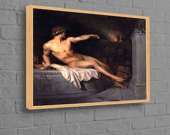 Alexaandre Cabanel, Arte murale di uomo nudo, Riproduzione di arte murale, Tela artistica Canabel, Decorazioni murali famose, Arte murale vintage,