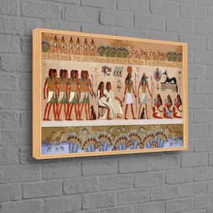 Ancient Egypt Wall Hanging, Egyptian Symbols Canvas Art, Modern Canvas Poster, Trendy Wall Hangings, Personalized Wedding Gift,