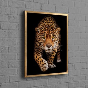 Leopard Leinwand Druck, Höhlenmalerei, Tier Kunst, Leopard Leinwand, Wildtiere Poster, Geschenk für Sie, Hauseinweihung Geschenk,
