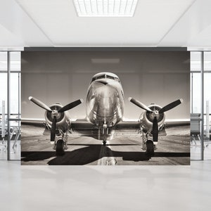 Flugzeug Foto Wandbild, Flughafen Papierkunst, Flugzeug Papier Kunst, Flugzeug Liebhaber Geschenk Papierschiff, Moderne Tapete, Wandverkleidung, 3D Wand Dekor,