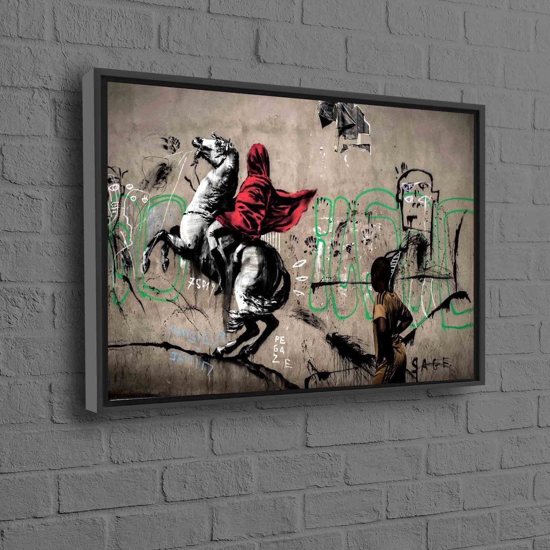 Banksy Horse Rider Painting Art Banksy Graffiti Art - Etsy