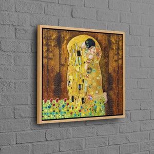 Gustav Klimt Kiss, Couple Print, Reproduction Wall Art, The Embrace Wall Art, Modern Wall Art, Woman Canvas, Famous Wall Art, Kissing Couple