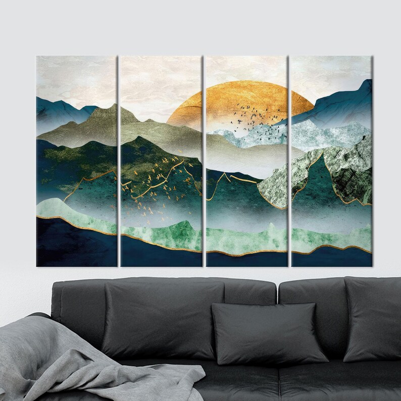 Blue Ridge Canvas View Wall Decor, Blue Ridge Mountain Canvas Poster, Boho Canvas Art ...