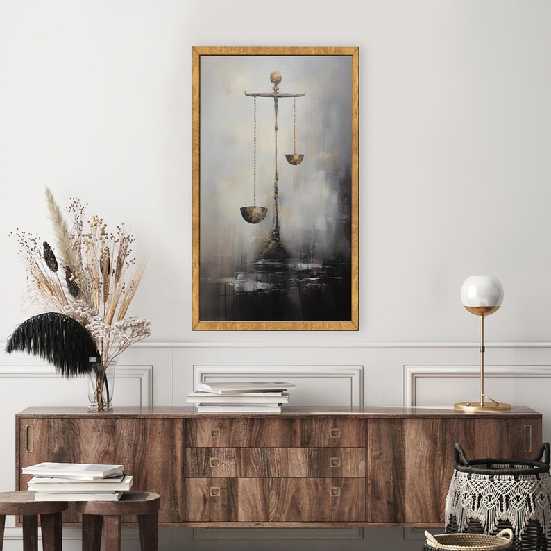 Balance Glass Printing, Scale Wall Decor, Luxury Wall Decor, Unbalanced