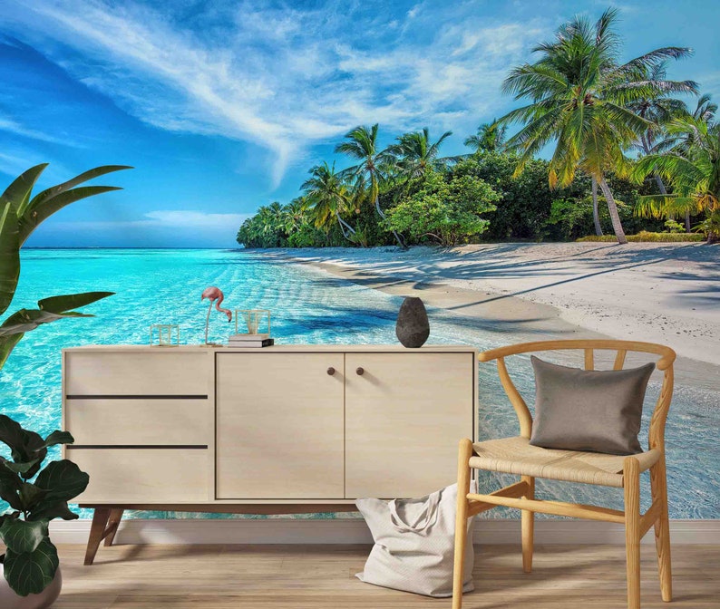 Buy View Wall Stickers, Tropical Wall Poster, Tropical Ocean Paper