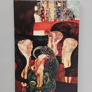 Wall Art, Large Wall Art, Canvas, Jurisprudence, Klimt Artwork, Gustav Klimt Wall Art, Klimt Jurisprudence Canvas, Recolored 3D Canvas,