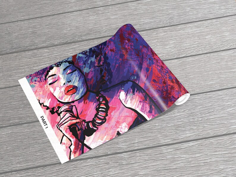 Buy Woman Singer Painting Wallpaper, Abstract Woman Art, Woman Wall