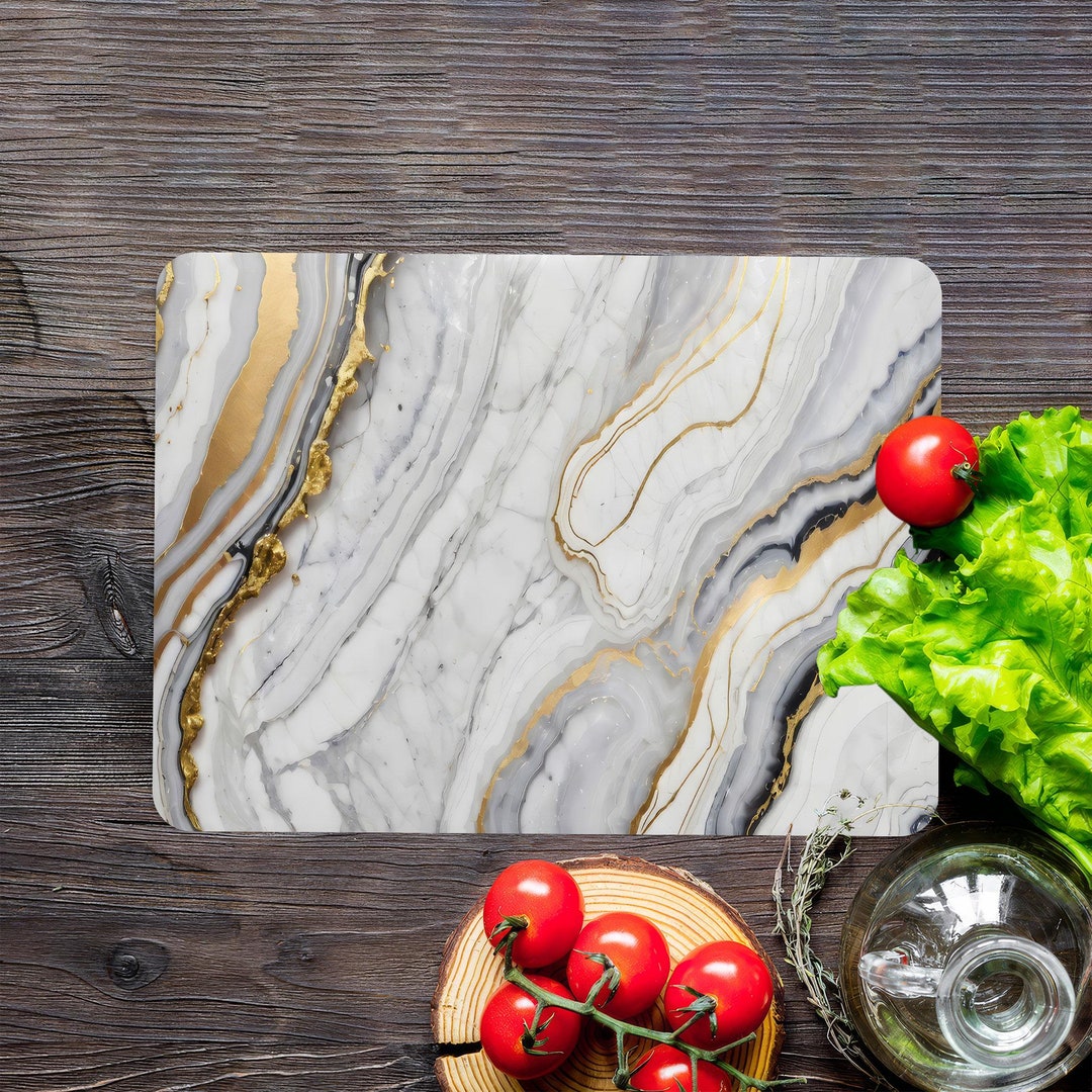Alcohol Ink Serving Board, Marble Pattern Chopping Board, Marble ...
