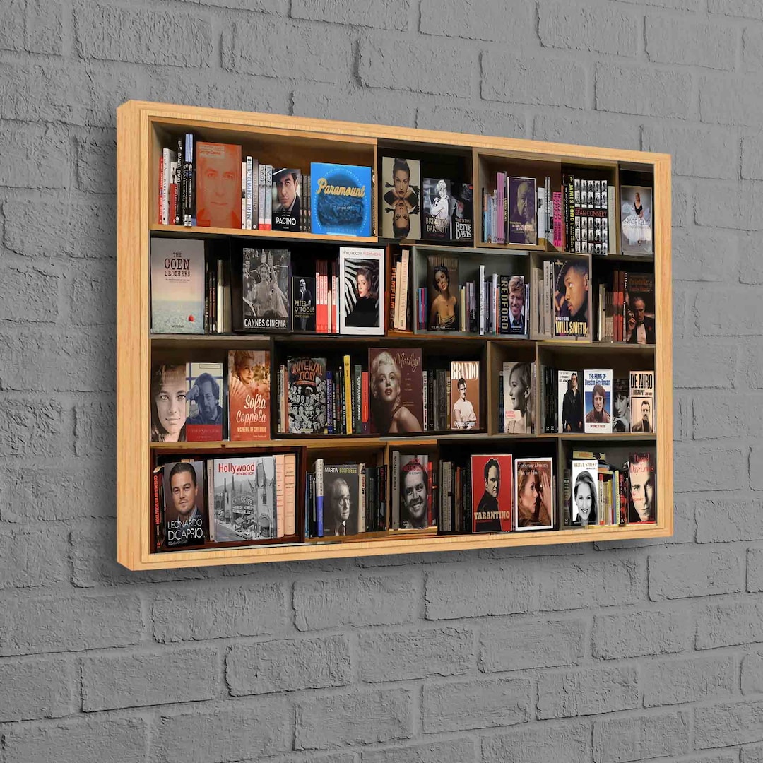Library Photo Print, Bookshelf Art Canvas, Book Wall Decor, Library ...