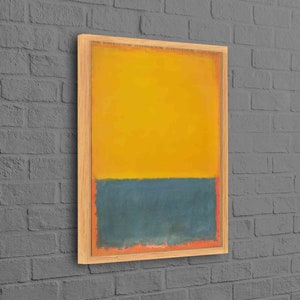 Abstract Wall Art, Modern Art, Contemporary Poster, Yellow And Gray Artwork, Exhibition Poster, Minimal Art, Mark Rothko Canvas,