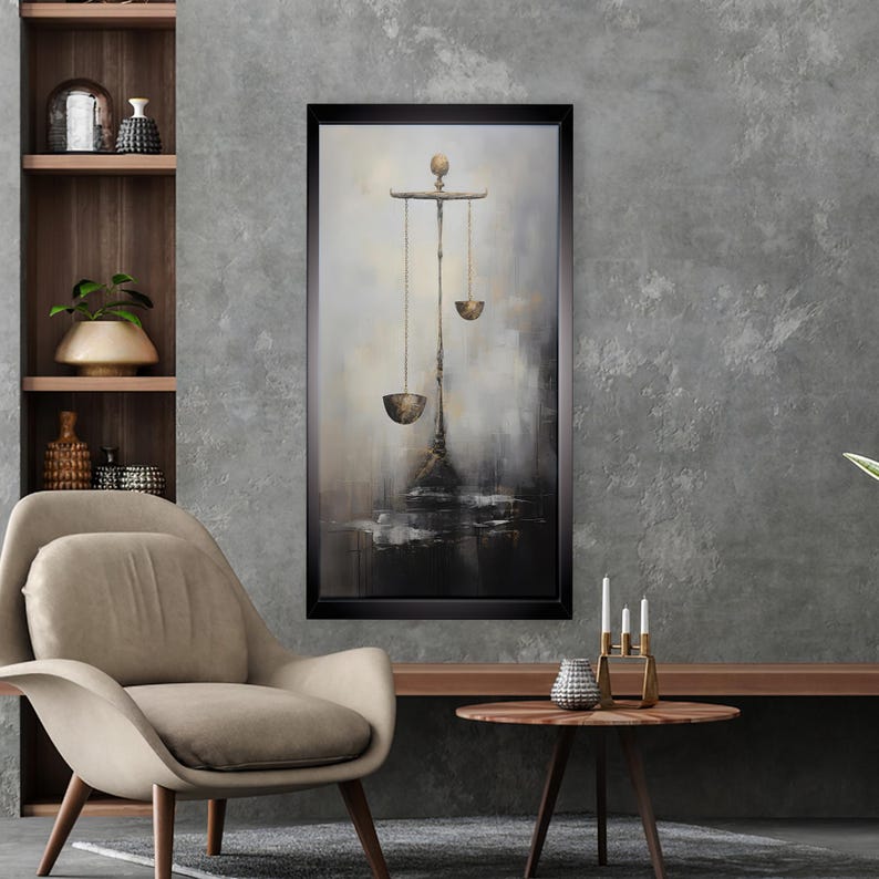 Balance Glass Printing, Scale Wall Decor, Luxury Wall Decor, Unbalanced